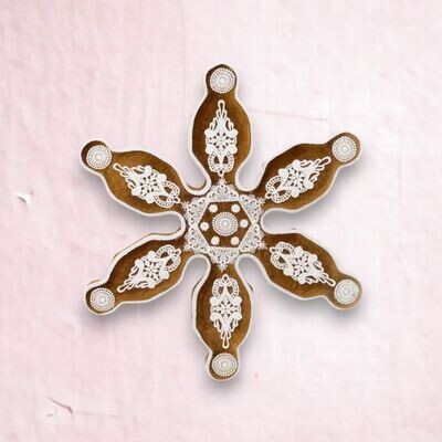 19.5in Gingerbread Snowflake Christmas Decor *SHIPS WITHIN 10 DAYS* NEW 2024