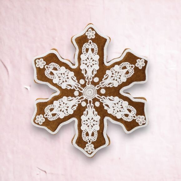 13.5&quot; Gingerbread Snowflake Christmas Decor NEW 2024