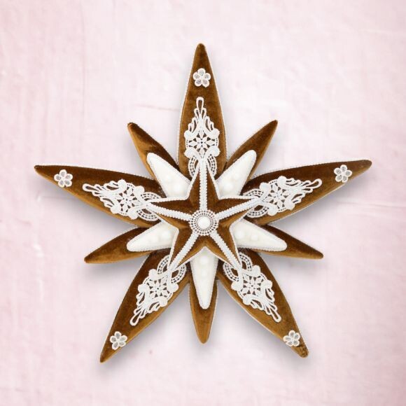 19in Gingerbread Snowflake Christmas Decor *SHIPS WITHIN 10 DAYS* NEW 2024