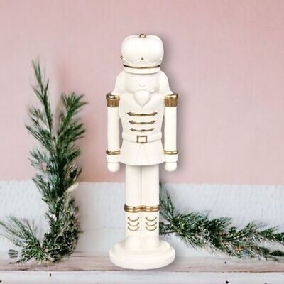 White/Gold Nutcracker Decor *SHIPS WITHIN 10 DAYS* NEW 2024