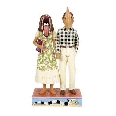 Adam &amp; Barbara Scary Masks By: Beetlejuice Jim Shore *SHIPS WITHIN 15 DAYS* NEW 2024
