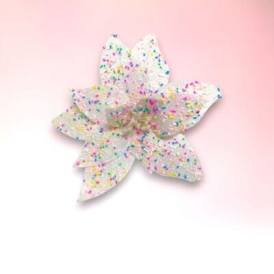 Vanilla Candy Flower Set of 4 Christmas Decor NEW 2024