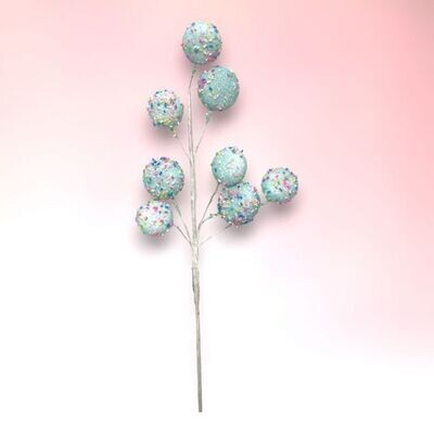 19.5in Blue Macaron Pick Set Of 4 Christmas Decor *SHIPS WITHIN 10 DAYS*