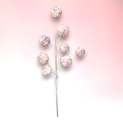 19.5in Pink Macaron Pick Set Of 8 Christmas Decor *SHIPS WITHIN 10 DAYS*