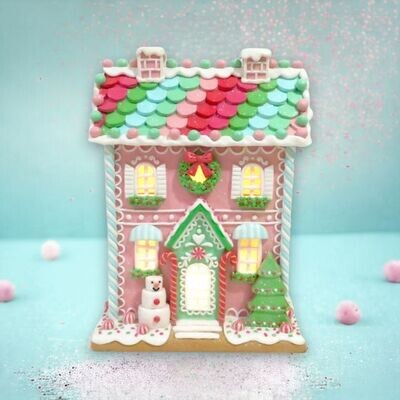 13in Candy House With LED Christmas Decor *SHIPS WITHIN 10 DAYS* NEW 2024