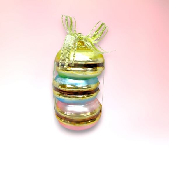 Pastel Stacked Macaron Ornaments Christmas Decor *SHIPS WITHIN 10 DAYS* NEW 2024