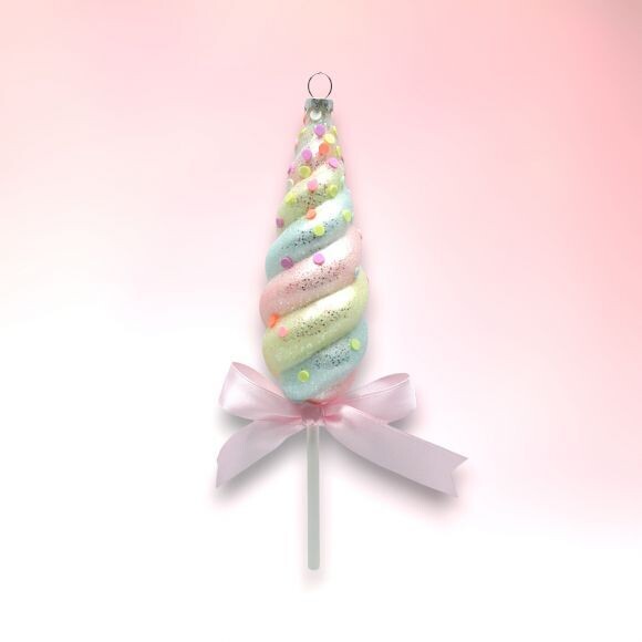 Pastel Lollipop Swirl Ornament Christmas Decor *SHIPS WITHIN 10 DAYS* NEW 2024
