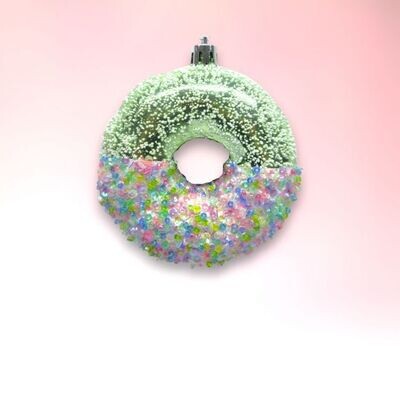 PRE-ORDER Green Donut Ornament Christmas Decor *SHIPS 8/2024*