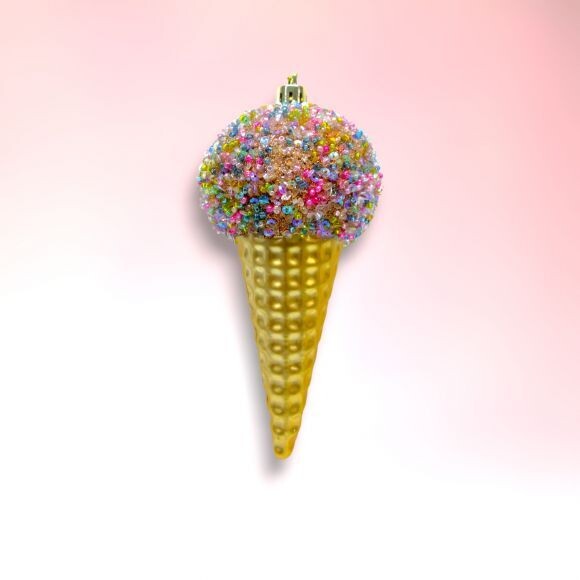 PRE-ORDER Chocolate Dipped Cone Ornament Christmas Decor *SHIPS 8/2024*