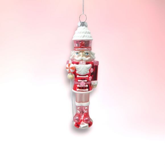 Pink Candy Nutcracker Ornaments Set Of 2 Christmas Decor *SHIPS WITHIN 10 DAYS* NEW 2024