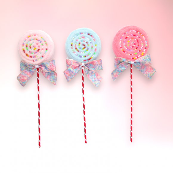 Set of 3 Styrofoam Lollipop Picks Christmas Decor *SHIPS WITHIN 10 DAYS*