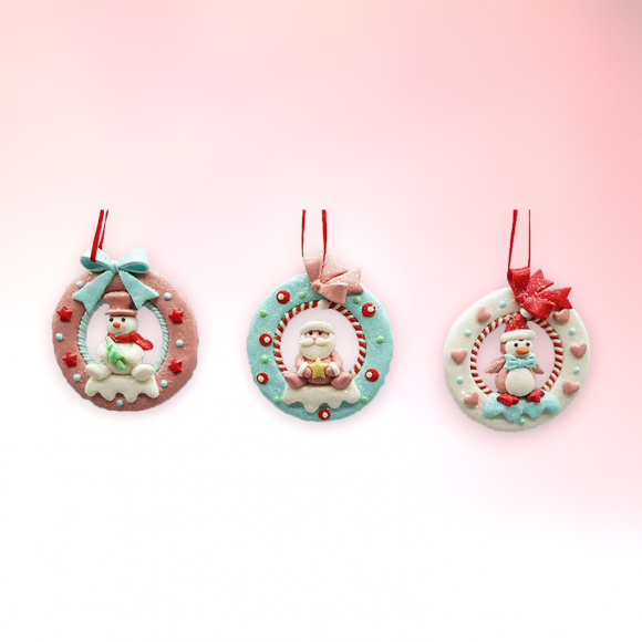 Set of 6 Candy Character Ornaments Christmas Decor *SHIPS WITHIN 15 DAYS*
