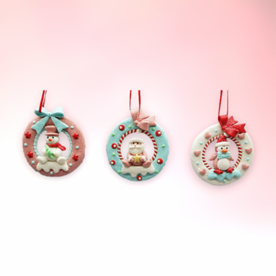 Set of 6 Candy Character Ornaments Christmas Decor *SHIPS WITHIN 15 DAYS*