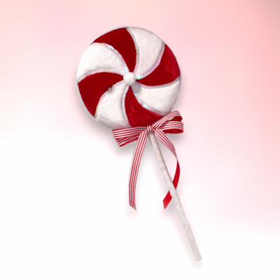 Candy Swirl Lollipop Pick Set Of 2 Christmas Decor *SHIPS WITHIN 10 DAYS*