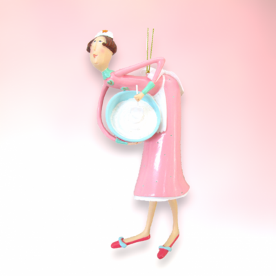 Baking Angel With Frosting Ornaments Set Of 2 Christmas Decor