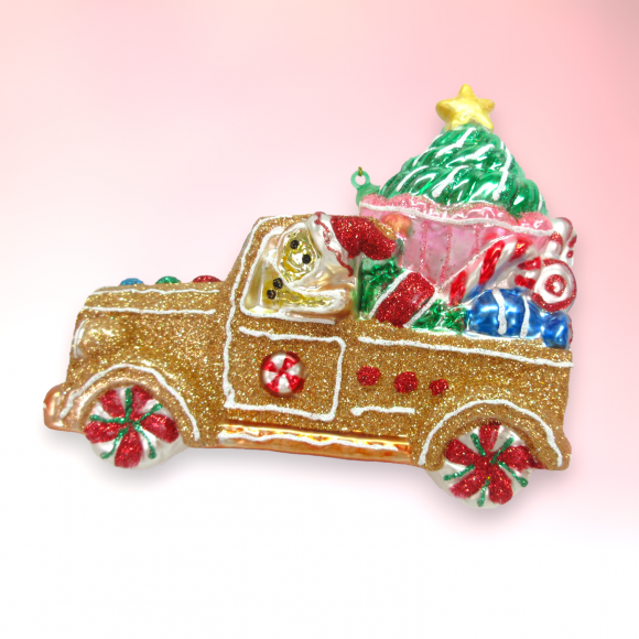 Gingerbread Truck  Ornament Christmas Decor *SHIPS WITHIN 15 DAYS*