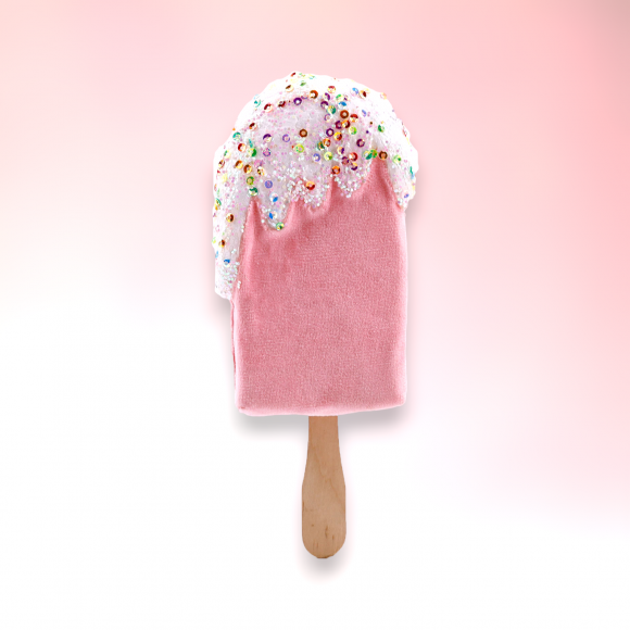 Pink Popsicle Cone Ornament Christmas Decor *SHIPS WITHIN 15 DAYS*