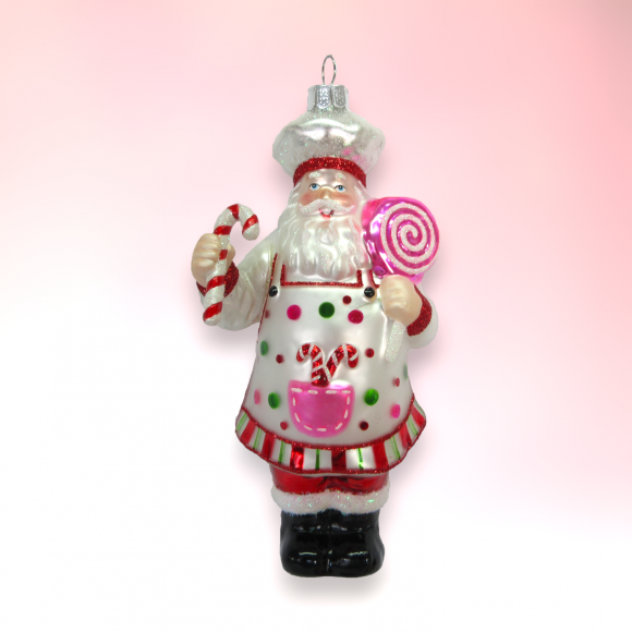 Candy Santa With Lollipop Ornaments Set Of 2 Christmas Decor *SHIPS WITHIN 15 DAYS*