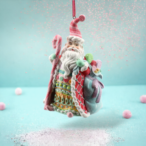 Candy Santa Ornament Christmas Decor *SHIPS WITHIN 15 DAYS*