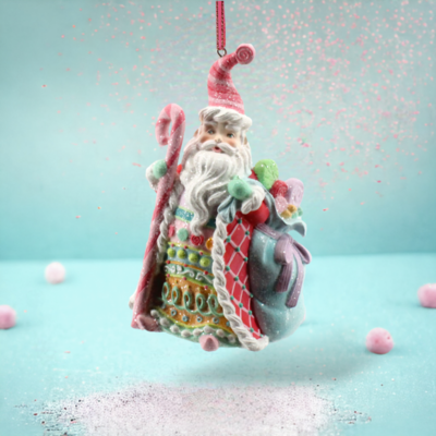 Candy Santa Ornament Christmas Decor *SHIPS WITHIN 15 DAYS*