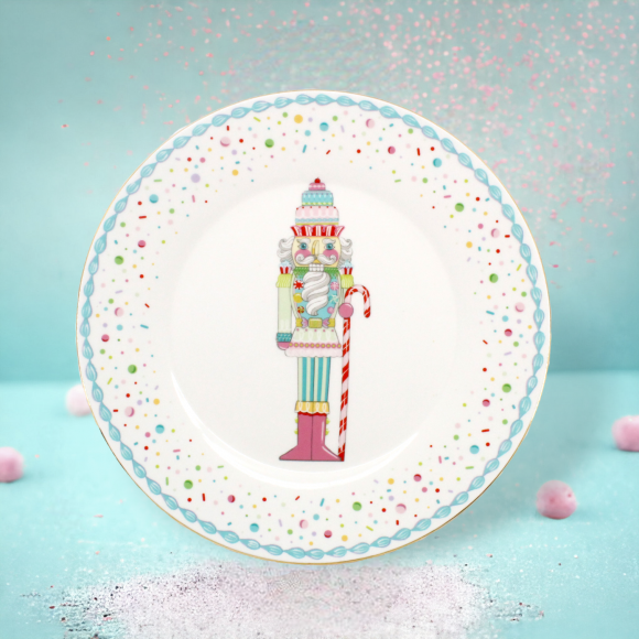 Candy Nutcracker Plates Set Of 6 Christmas Decor *SHIPS WITHIN 10 DAYS*