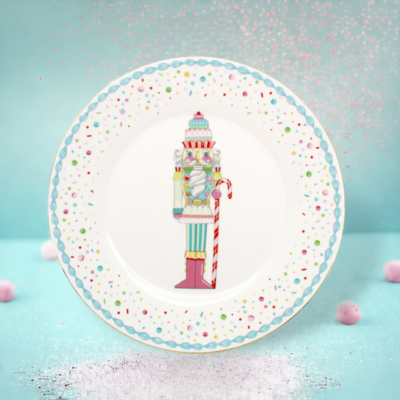 Candy Nutcracker Plates Set Of 6 Christmas Decor *SHIPS WITHIN 10 DAYS*