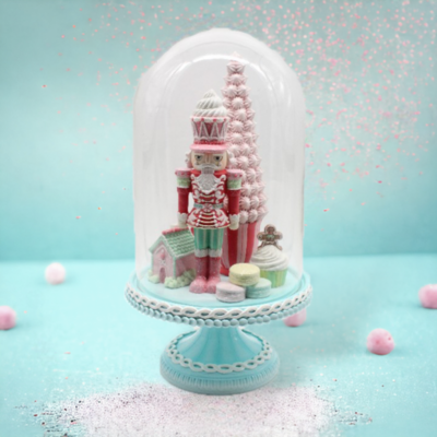 Nutcracker in Cloche Christmas Decor *SHIPS WITHIN 15 DAYS*