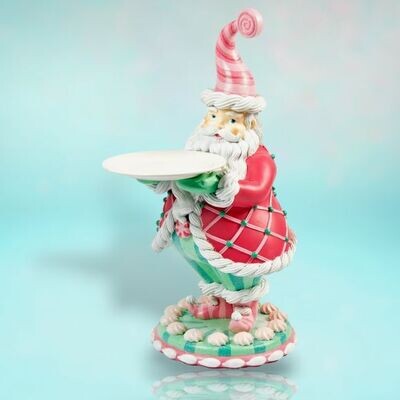 30&quot; Candy Santa with Serving Plate Christmas Decor *SHIPS WITHIN 15 DAYS*