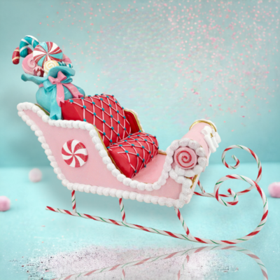 22&quot; Sweet Shoppe Candy Sleigh Christmas Decor *SHIPS WITHIN 10 DAYS* NEW 2024