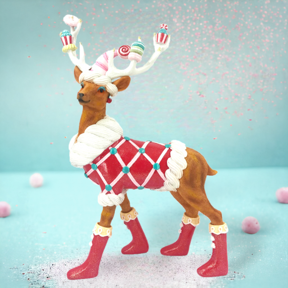 Sweet Shoppe Candy Reindeer Christmas Decor *SHIPS WITHIN 15 DAYS*