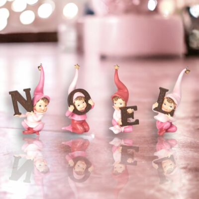 Set of 4 Noel Elves Christmas Decor *SHIPS WITHIN 10 DAYS* NEW 2024