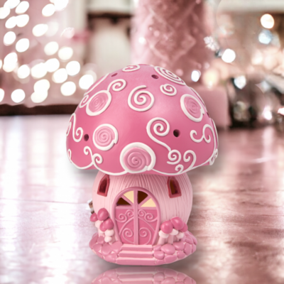7in LED Pink Dome Candy House Set Of 2 Christmas Decor *SHIPS WITHIN 10 DAYS* NEW 2024