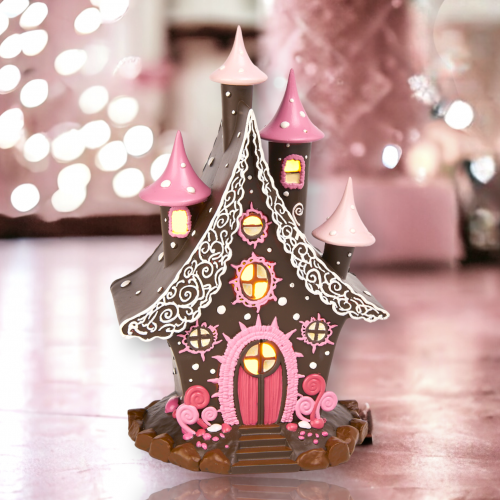 10&quot; LED Brown Candy Manor House Christmas Decor *SHIPS WITHIN 10 DAYS* NEW 2024