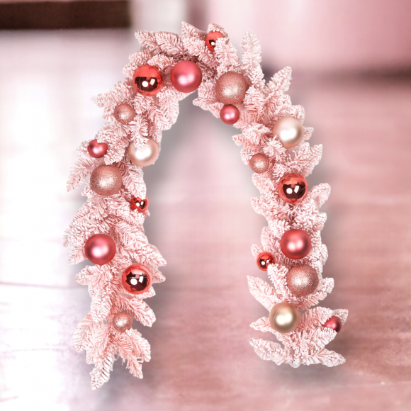 Pink Multi Garland Christmas Decor *SHIPS WITHIN 10 DAYS* NEW 2024