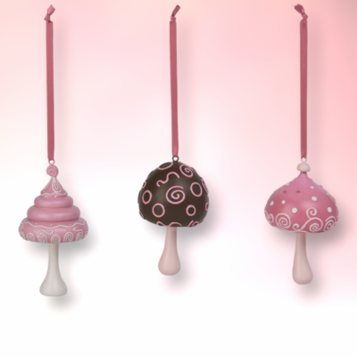 Set of 3 Candy Tree Ornaments Christmas Decor *SHIPS WITHIN 10 DAYS* NEW 2024
