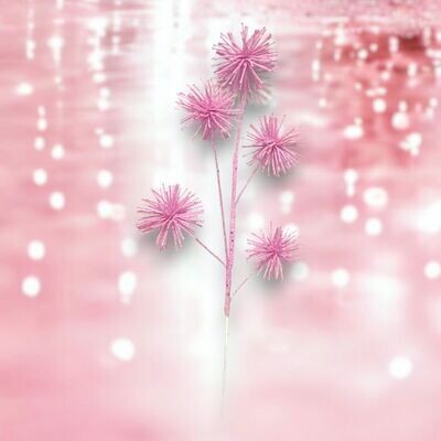 Pink Starburst Pick Set Of 3 Christmas Decor *SHIPS WITHIN 10 DAYS*