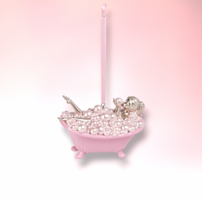 Bubbles Girl In Tub Ornament Set Of 2 Christmas Decor *SHIPS WITHIN 10 DAYS* NEW 2024