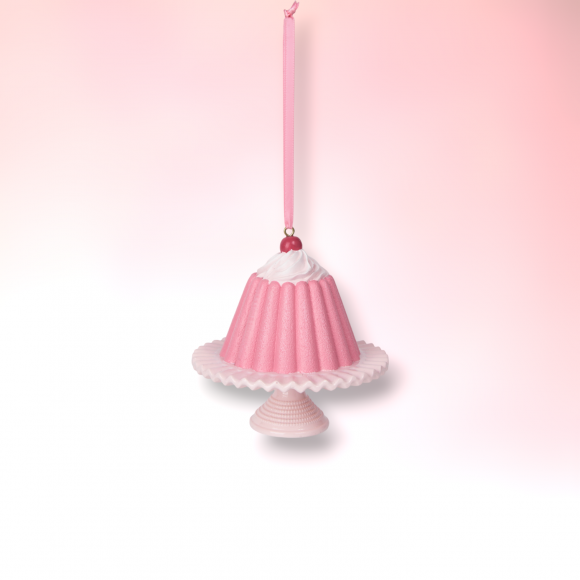 PRE-ORDER Pink Cake Ornament Christmas Decor *SHIPS 8/2024*
