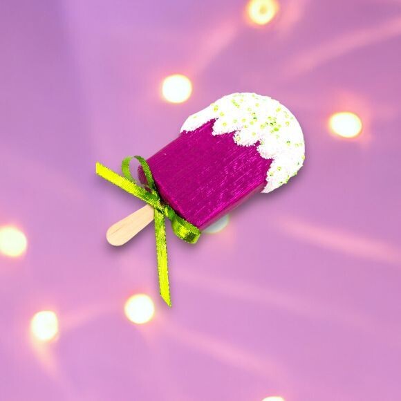 6&quot; Foam Purple Ice Cream Bar Ornaments Christmas Decor *SHIPS WITHIN 10 DAYS* NEW 2024