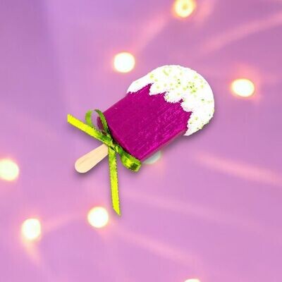 6&quot; Foam Purple Ice Cream Bar Ornaments Set Of 2 Christmas Decor *SHIPS WITHIN 10 DAYS* NEW 2024