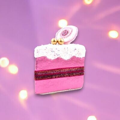 6&quot; Foam Purple Cake Ornaments Set Of 2 Christmas Decor *SHIPS WITHIN 10 DAYS* NEW 2024