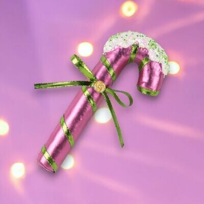 8.5&quot; Foam Purple Candy Cane Ornaments Set Of 2 Christmas Decor *SHIPS WITHIN 10 DAYS* NEW 2024