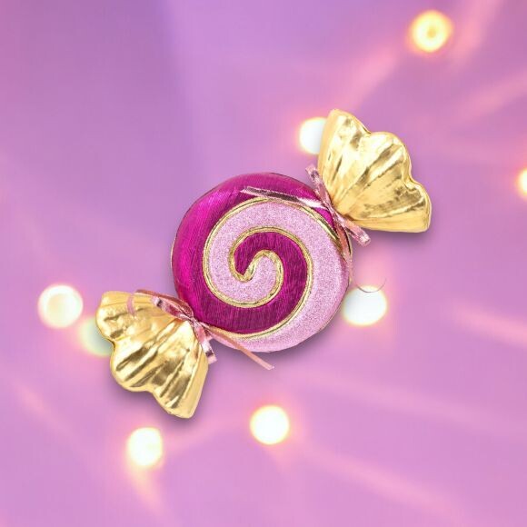 14&quot; Foam Purple Swirl Candy Wrapper Christmas Decor *SHIPS WITHIN 10 DAYS* NEW 2024