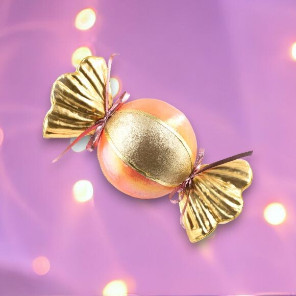 13in Orange Round Candy Wrapper Ornaments Christmas Decor *SHIPS WITHIN 10 DAYS* NEW 2024