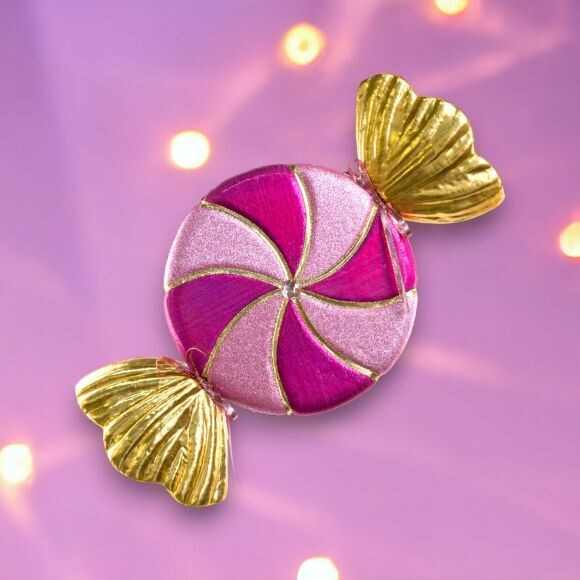 24&quot; Foam Purple Swirl Candy Wrapper Christmas Decor *SHIPS WITHIN 10 DAYS* NEW 2024