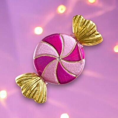 24&quot; Foam Purple Swirl Candy Wrapper Christmas Decor *SHIPS WITHIN 10 DAYS* NEW 2024