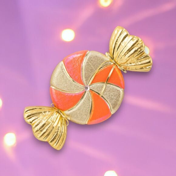 24&quot; Foam Orange Swirl Candy Wrapper Christmas Decor *SHIPS WITHIN 10 DAYS* NEW 2024