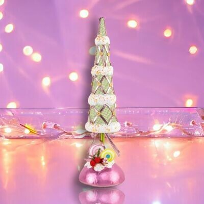 25.5in Foam Citrus Tree Cone Christmas Decor *SHIPS WITHIN 10 DAYS* NEW 2024