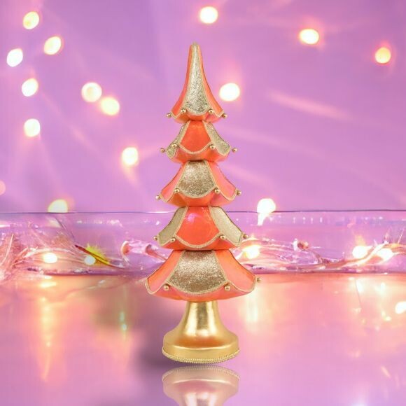 31.5&quot; Foam Orange Tiered Tree Christmas Decor *SHIPS WITHIN 10 DAYS* NEW 2024