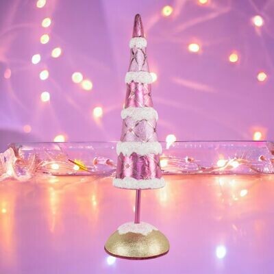 38&quot; Foam Citrus Pink Tree Cone Christmas Decor *SHIPS WITHIN 10 DAYS* NEW 2024